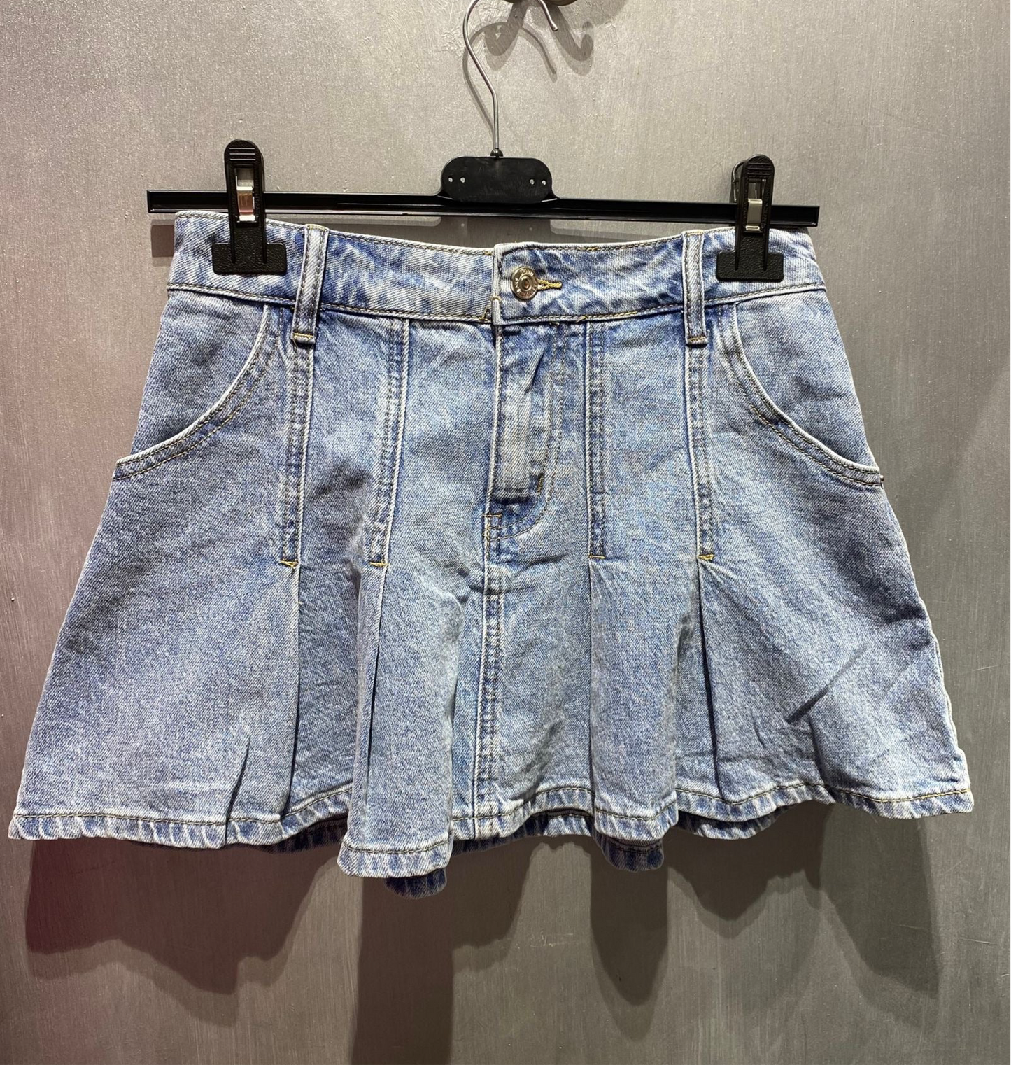 Minigonna denim balze
