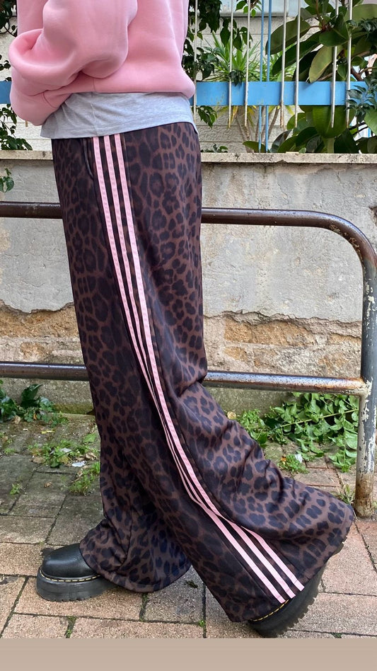 Wide leg maculato in lycra