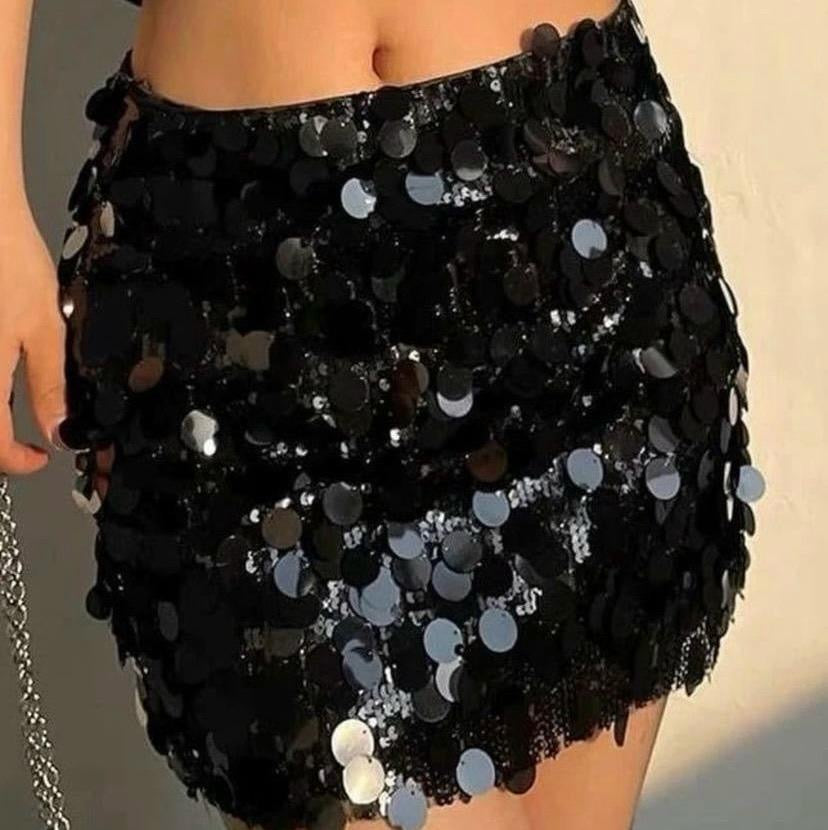 Minigonna paillettes grandi