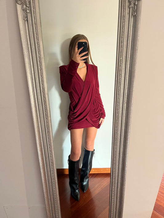 Short dress bordeaux