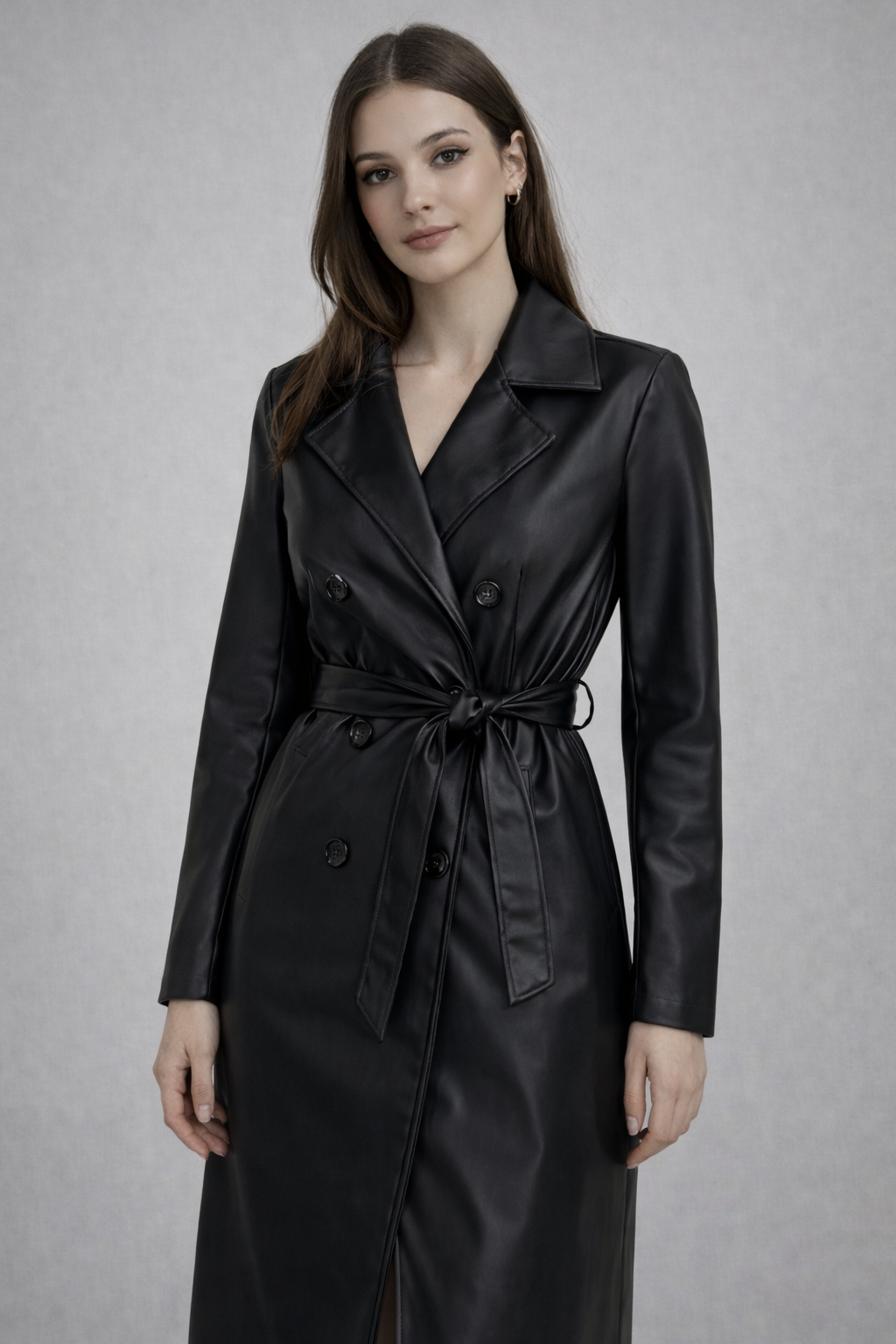 Trench ecopelle nero