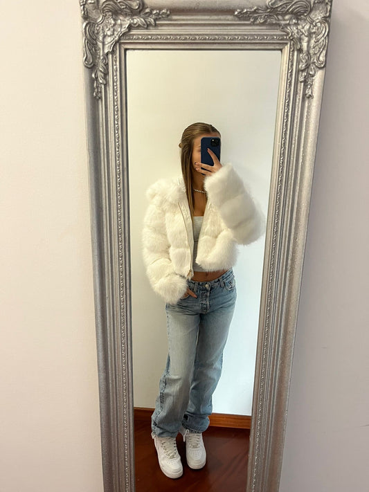 Pellicce crop bianca