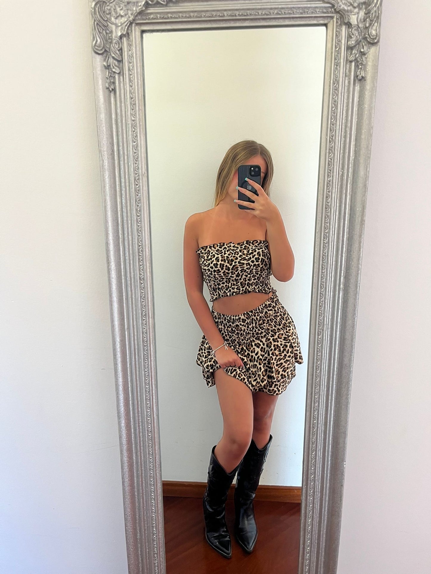Set Gonna+top Leopard