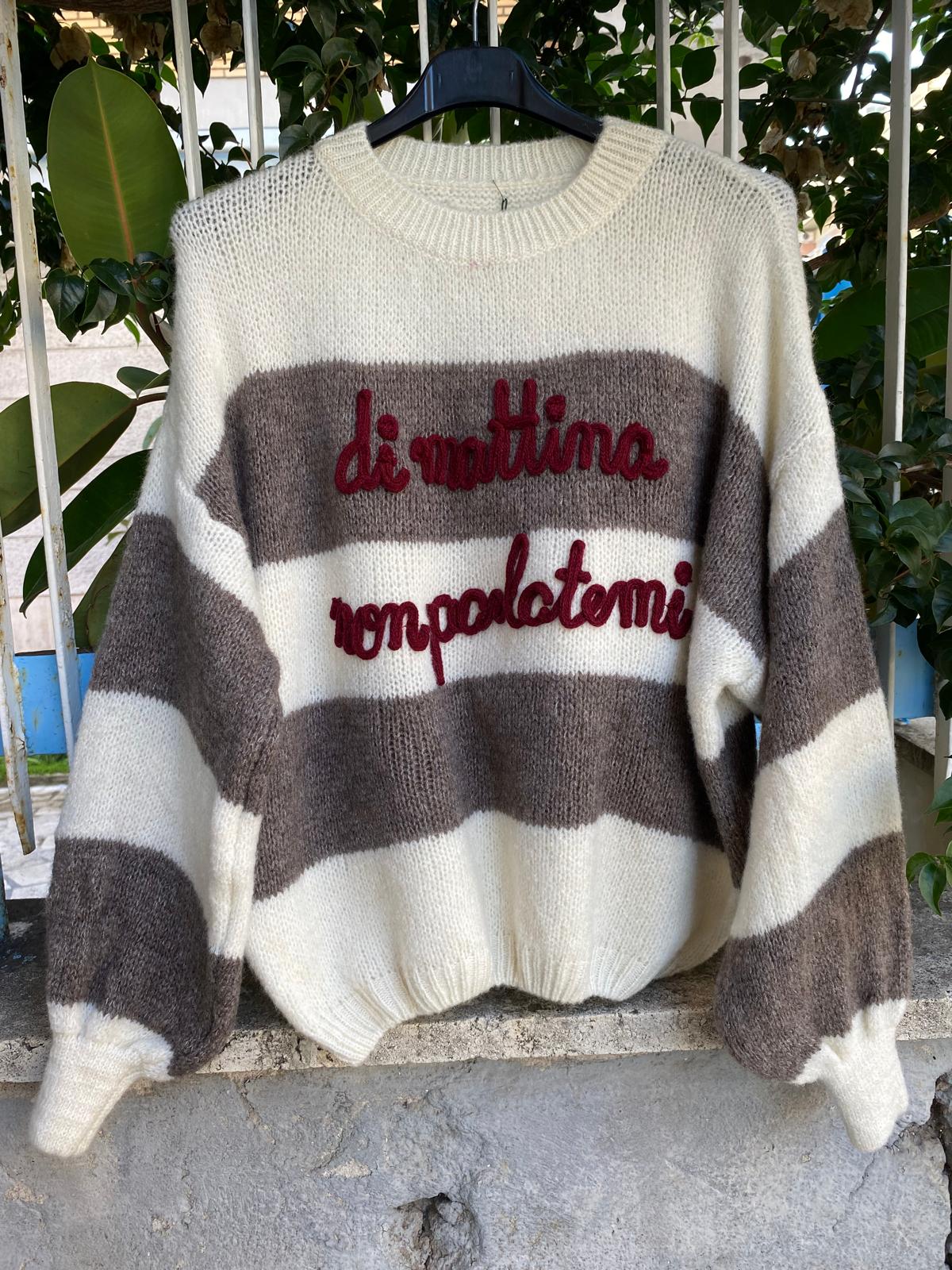 Maglioncino “di mattina non parlatemi”