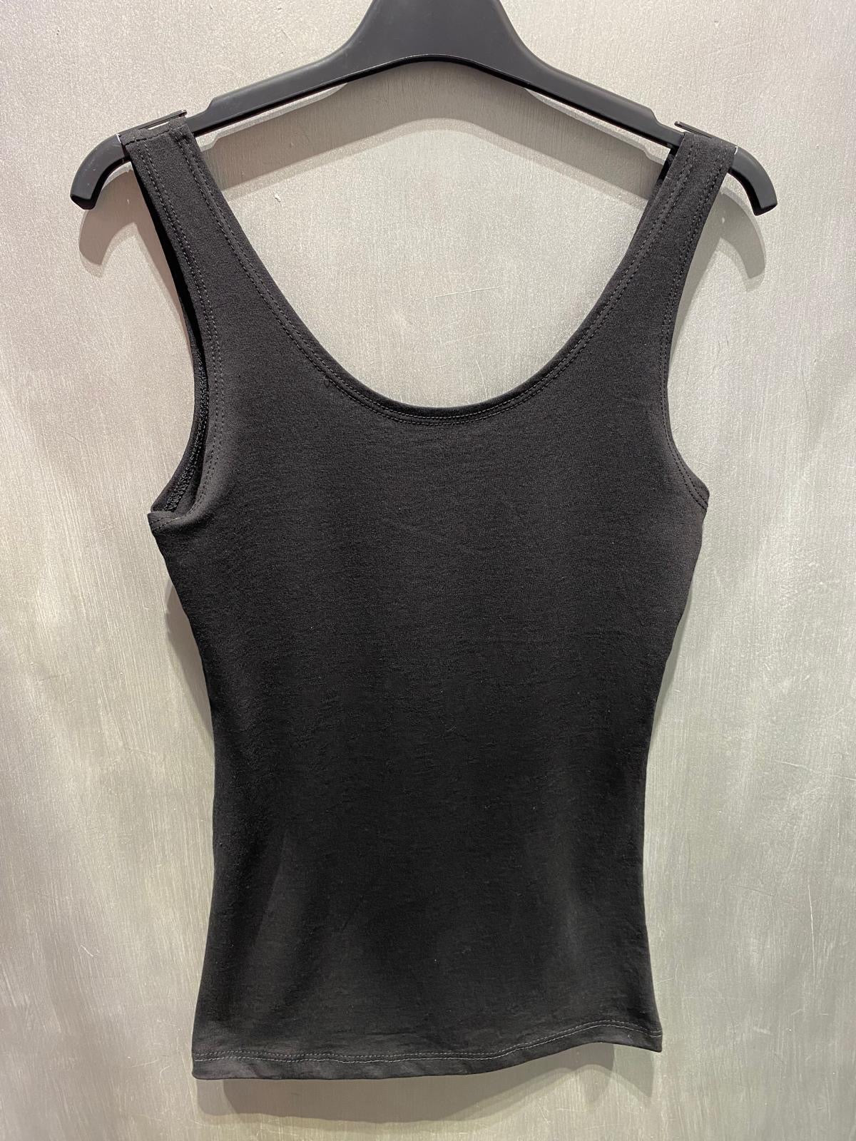 Canottiera basic nera