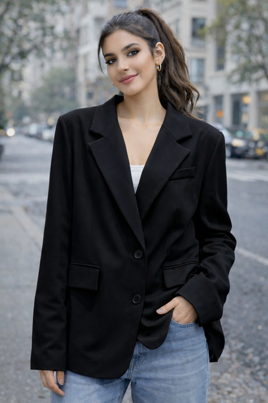 Blazer oversize nero