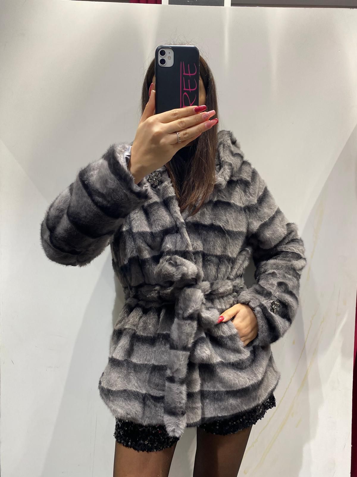 Pelliccia kinder grey