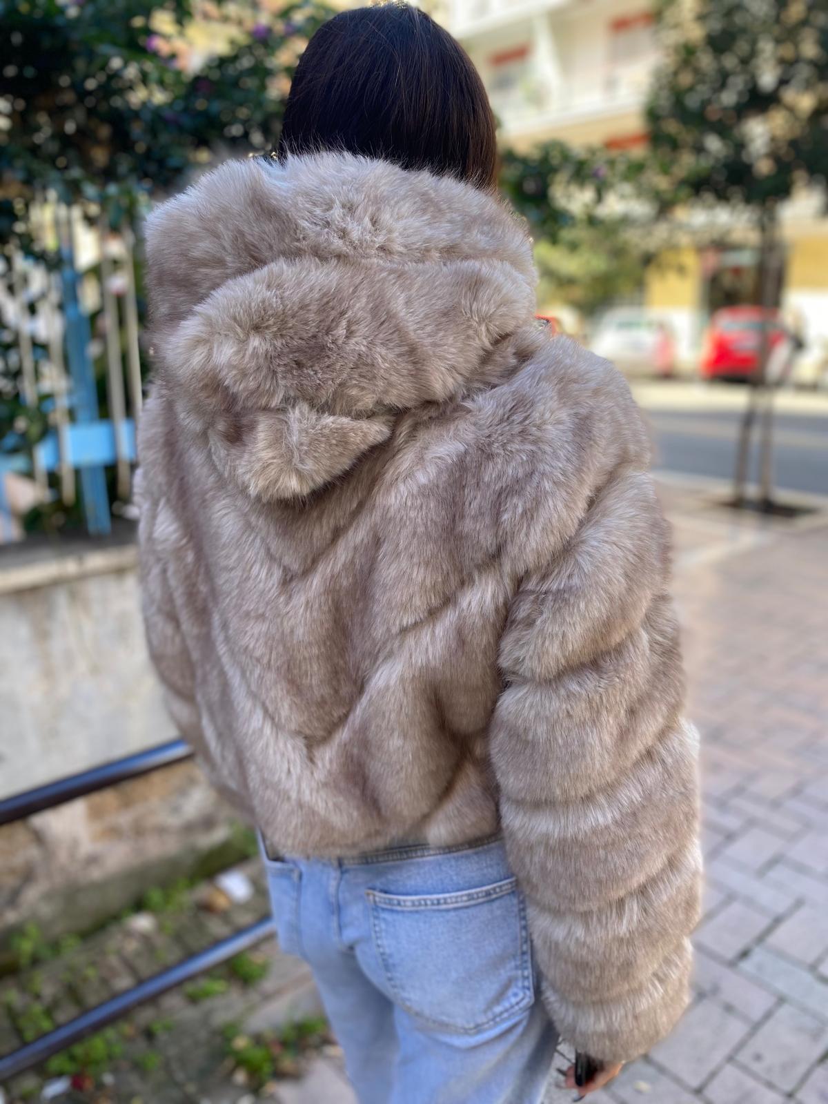 Pelliccia tasche Khaki