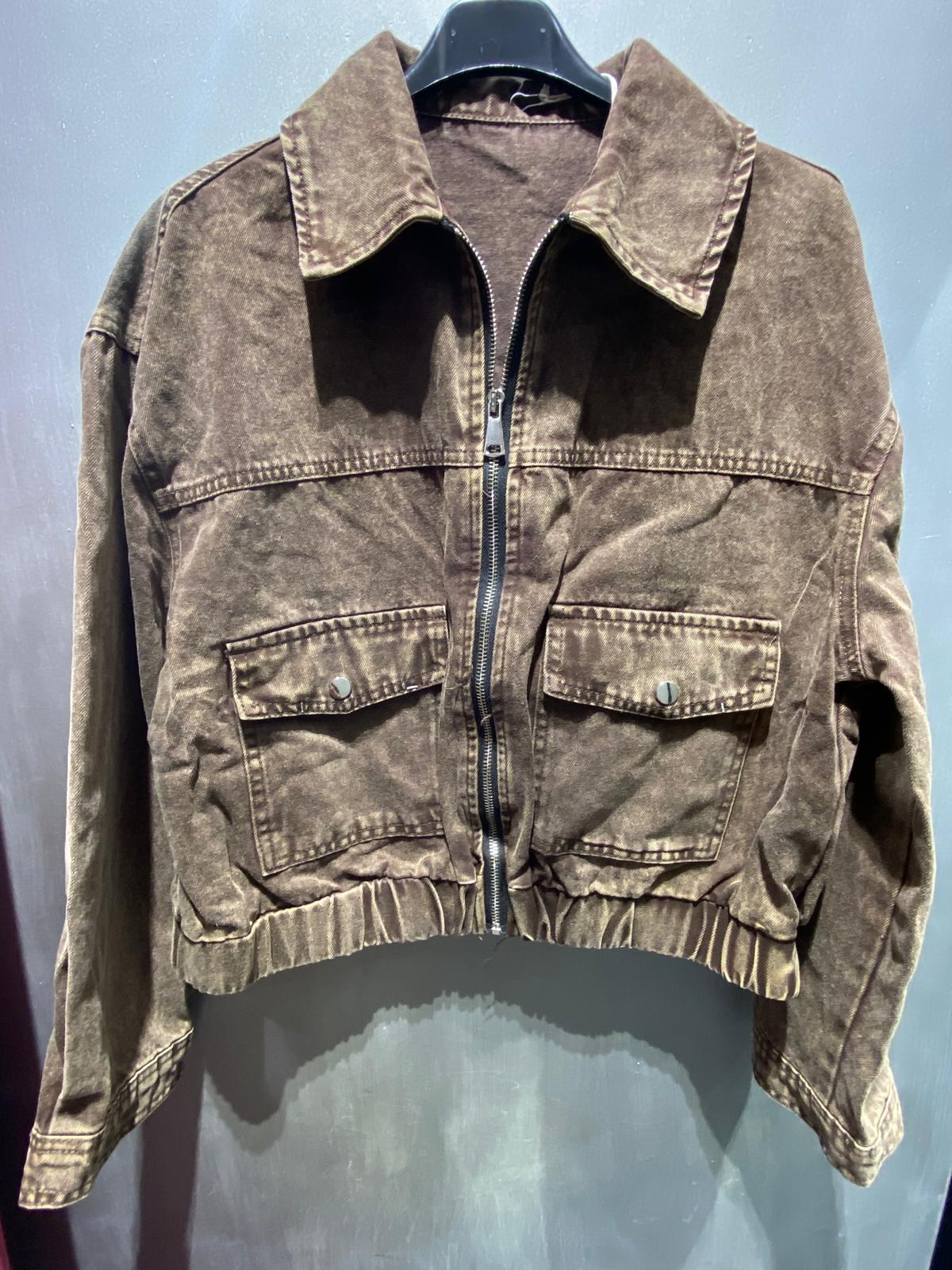 Giubbino jeans brown