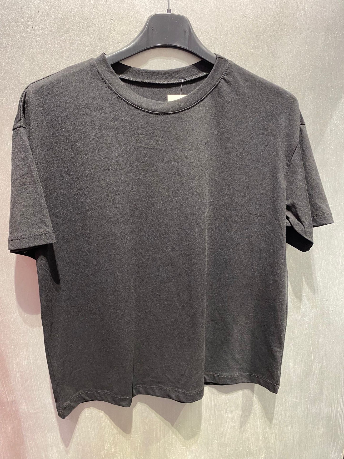 T-shirt in cotone oversize nera