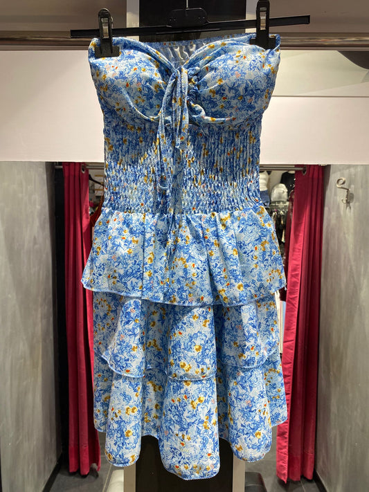 Short dress flowers celeste
