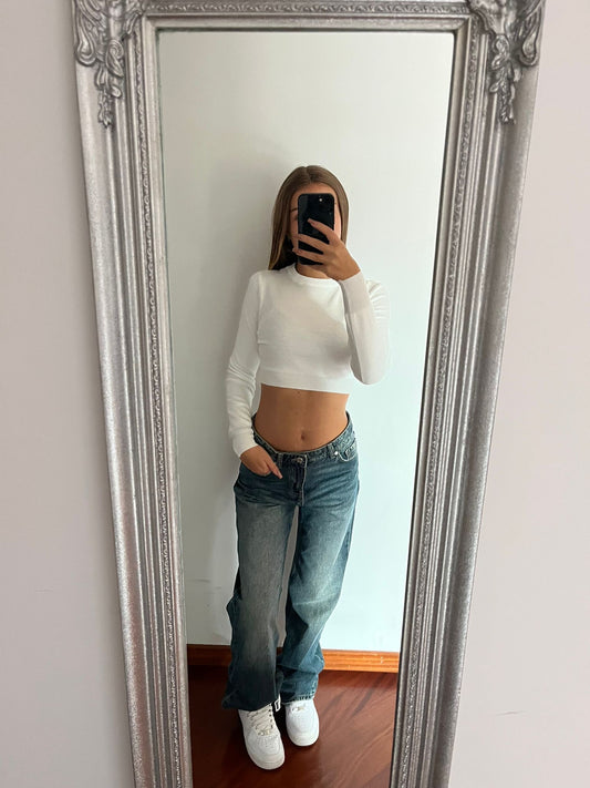 Maglioncino manica lunga bianco