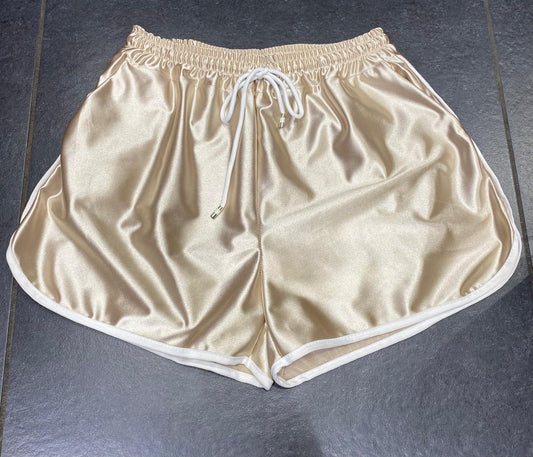 Shorts football in raso oro