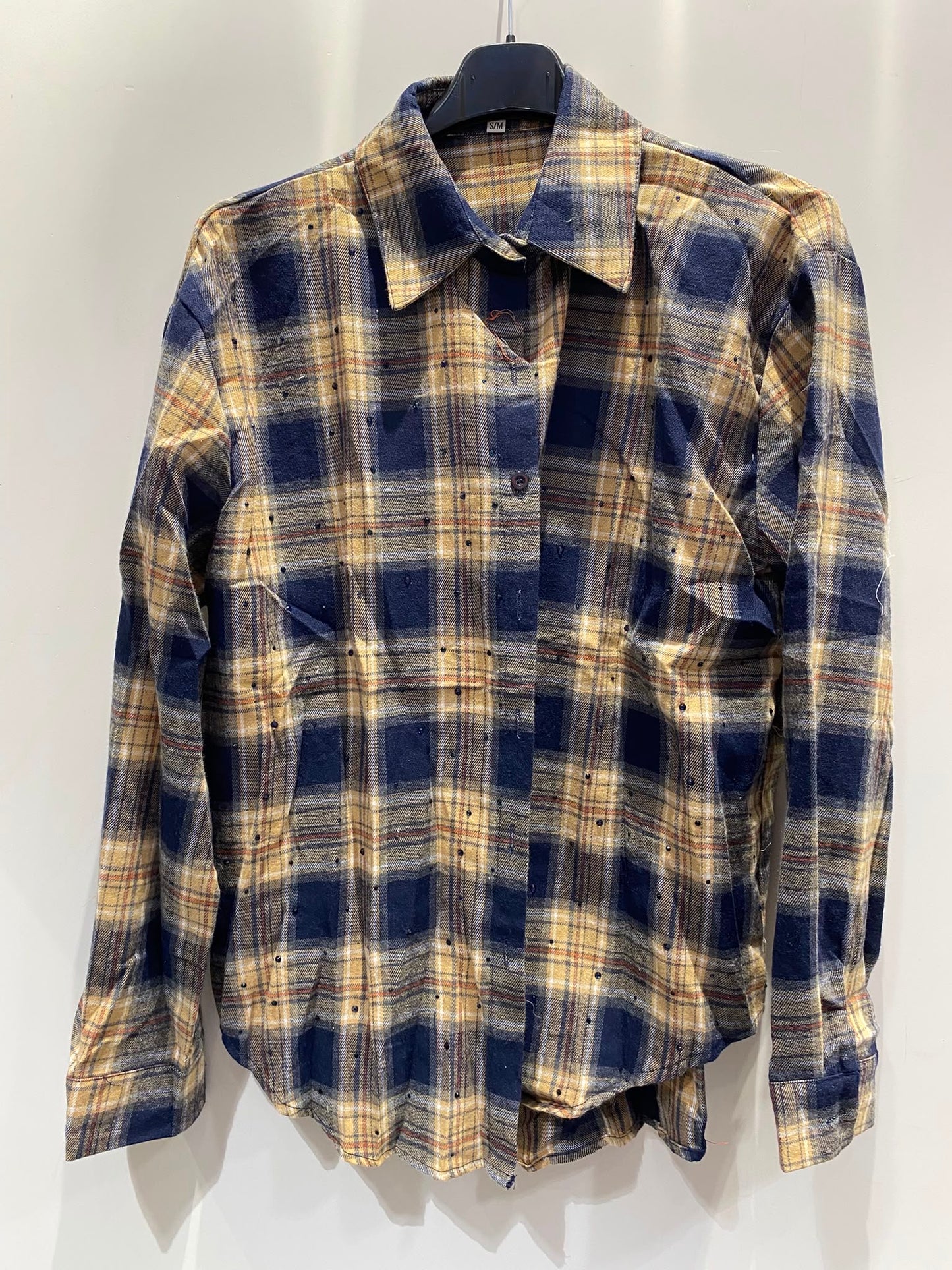Camicia flanella con strass