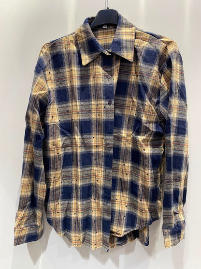 Camicia flanella con strass
