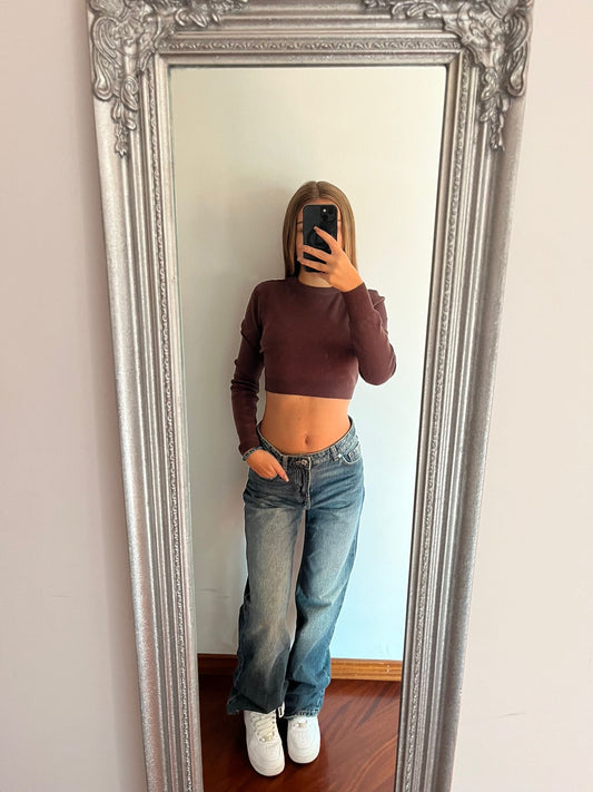 Maglioncino manica lunga brown