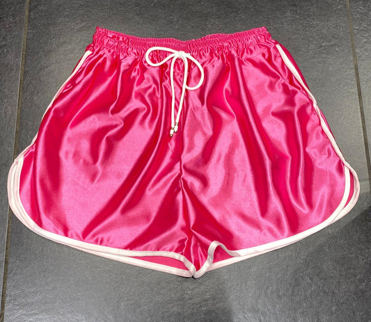 Shorts football in raso rosa