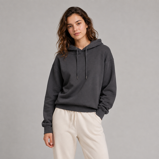 Felpa Cotton Cappuccio Grigio scuro