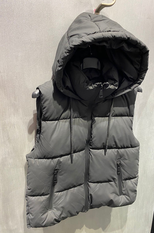 Bomber smanicato nero