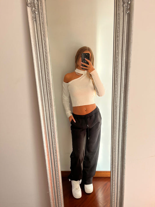 Maglioncino crop bianco