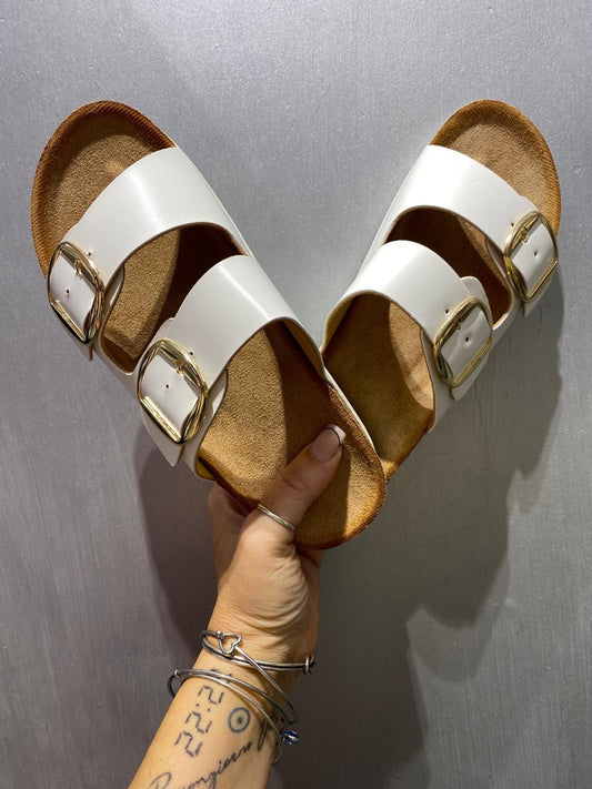 Ciabatta mod Birken Platform bianca