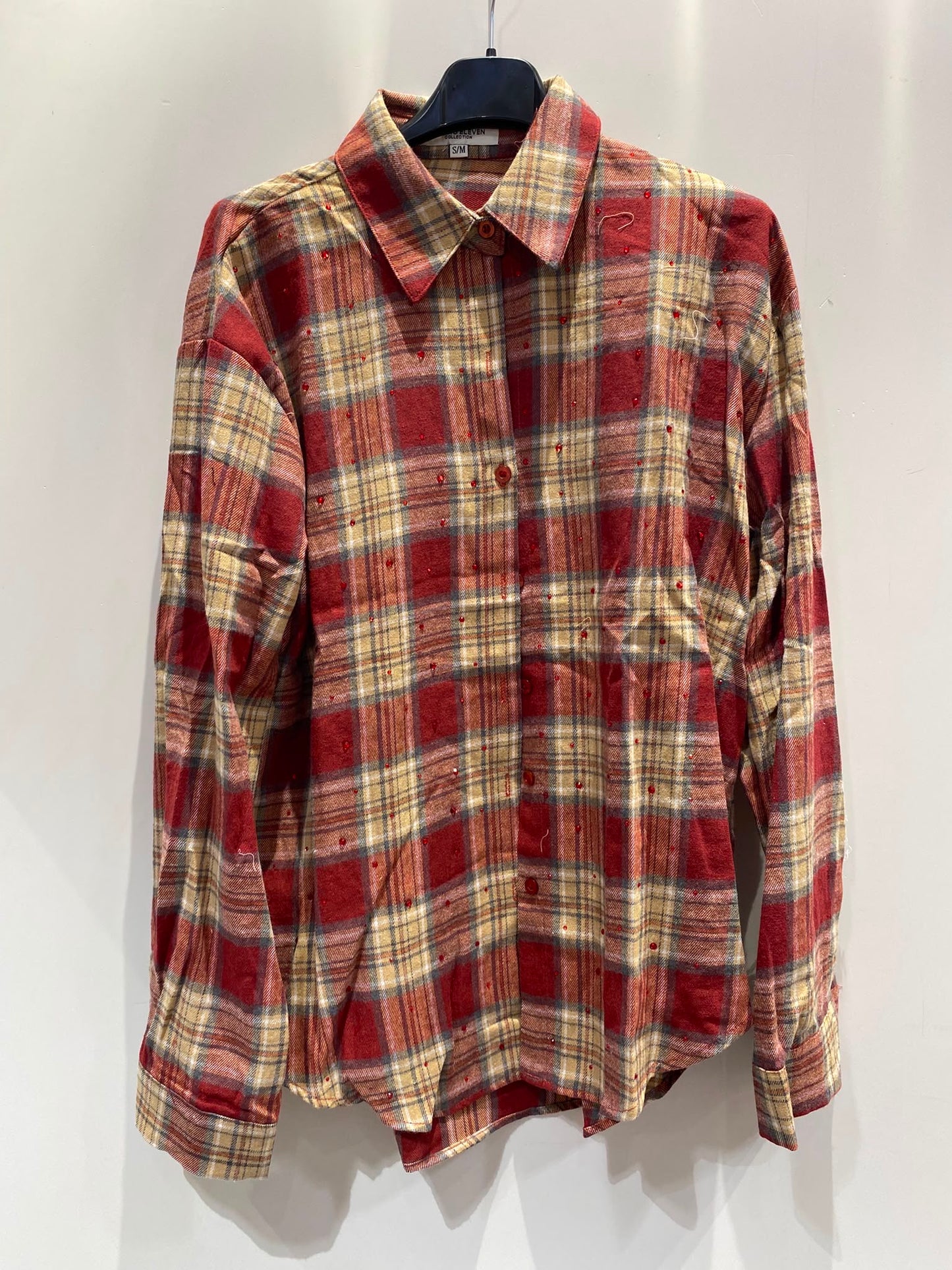Camicia flanella con strass