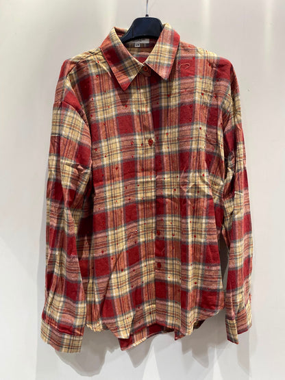 Camicia flanella con strass