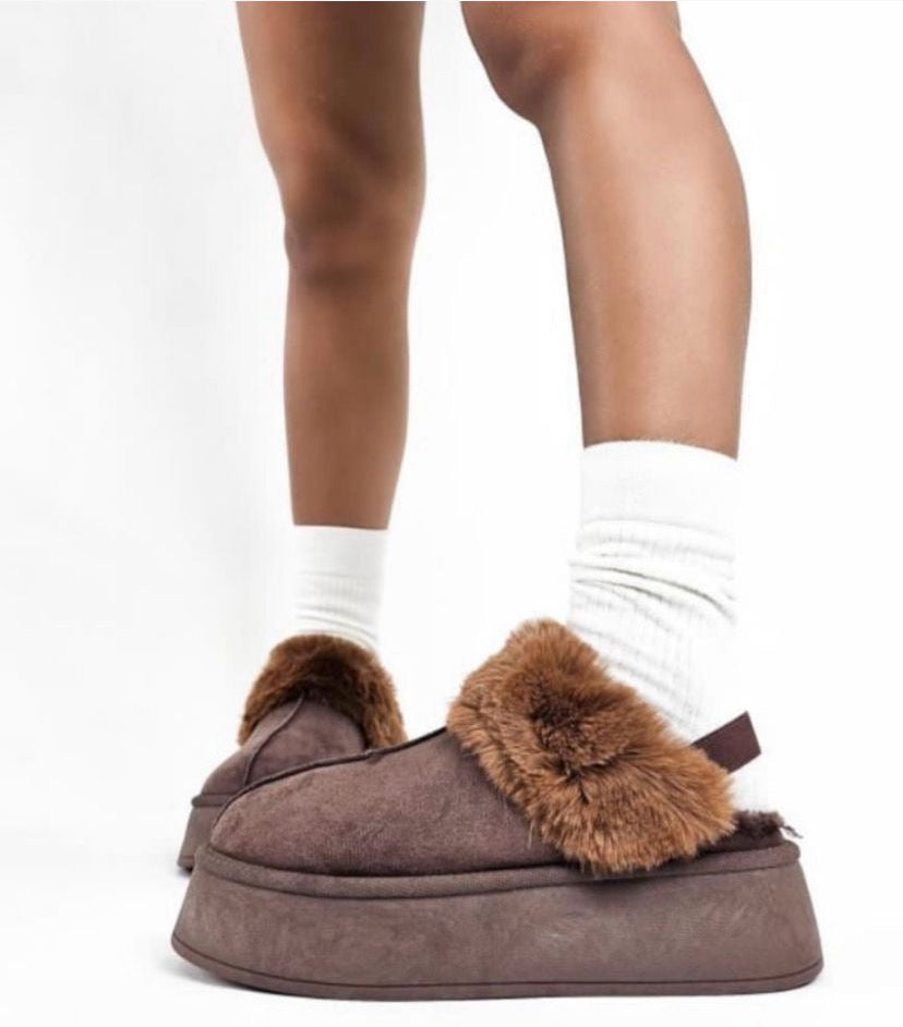 Platform con pellicccia brown