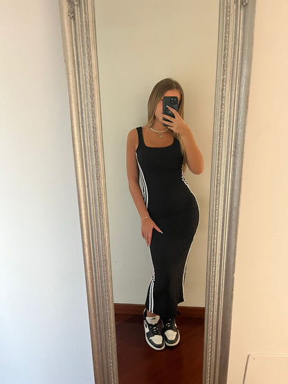 Tubino nero a costina