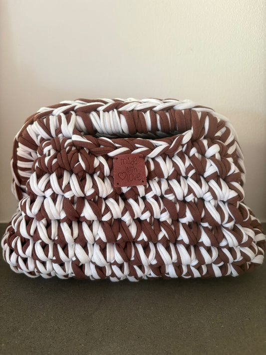 Tatti Bag Handmade bianca/marrone