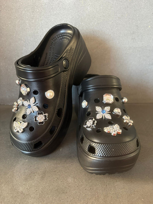 Ciabatta stile Crocs Nera