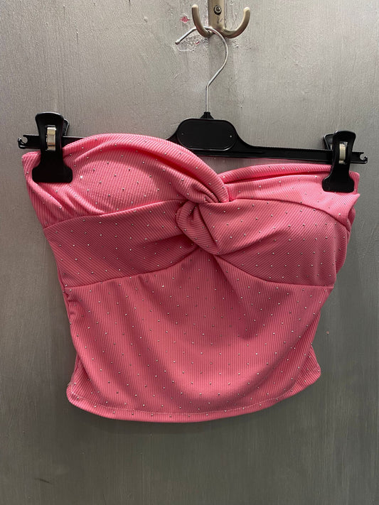Top nodo jewels rosa