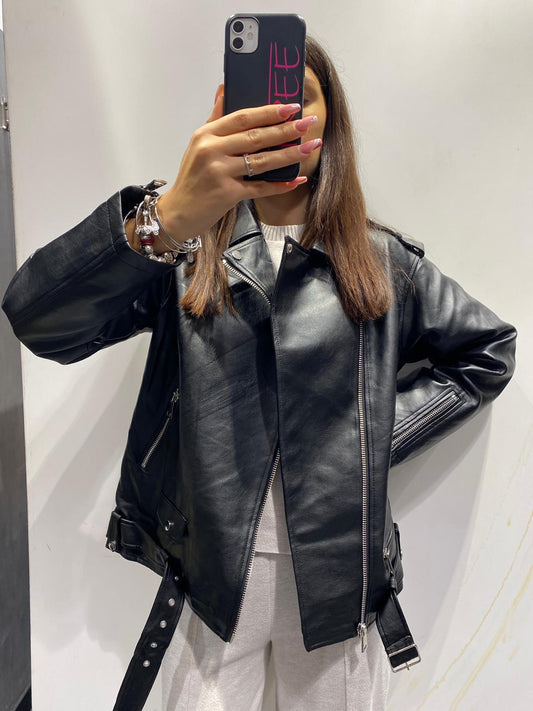 Chiodo oversize ecopelle