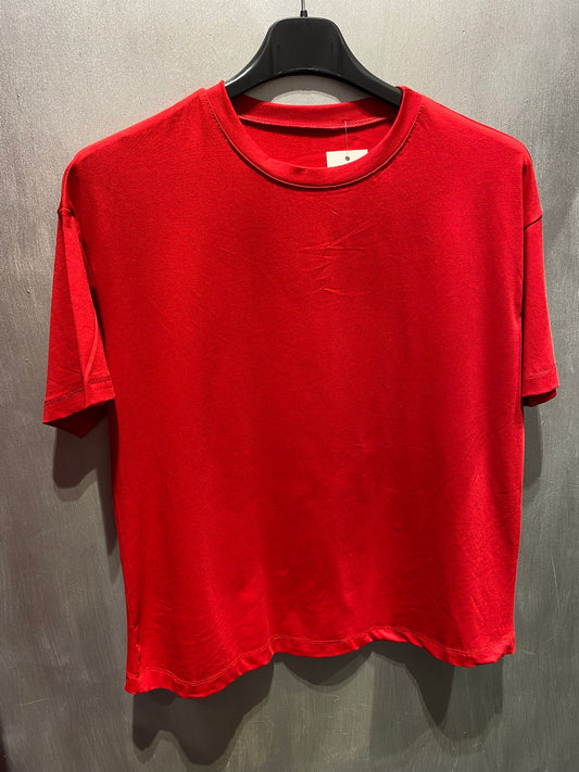 T-shirt in cotone oversize rossa