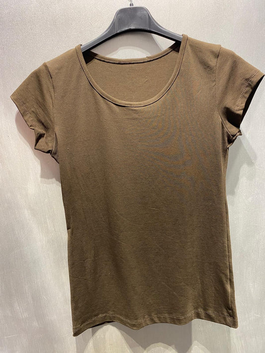T-shirt slim marrone