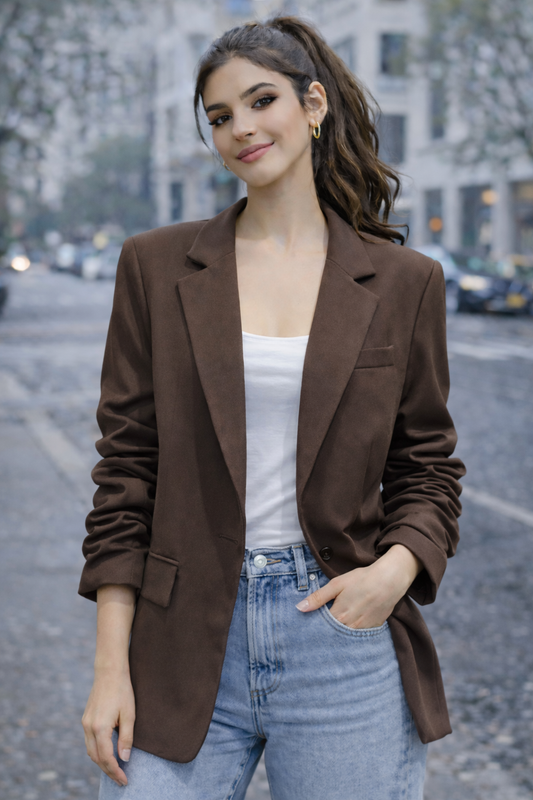 Blazer foderato brown