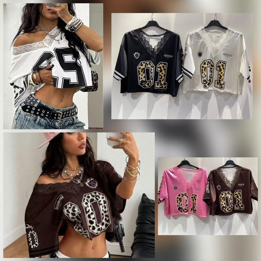 Maglia Crop in raso