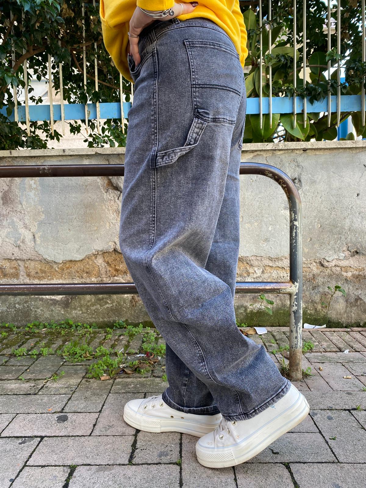 Jeans Straight leg grigio