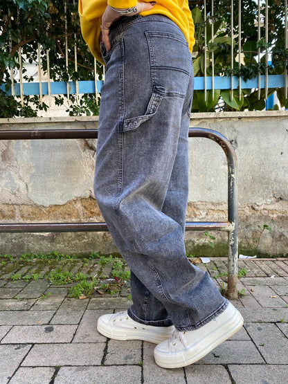 Jeans Straight leg grigio