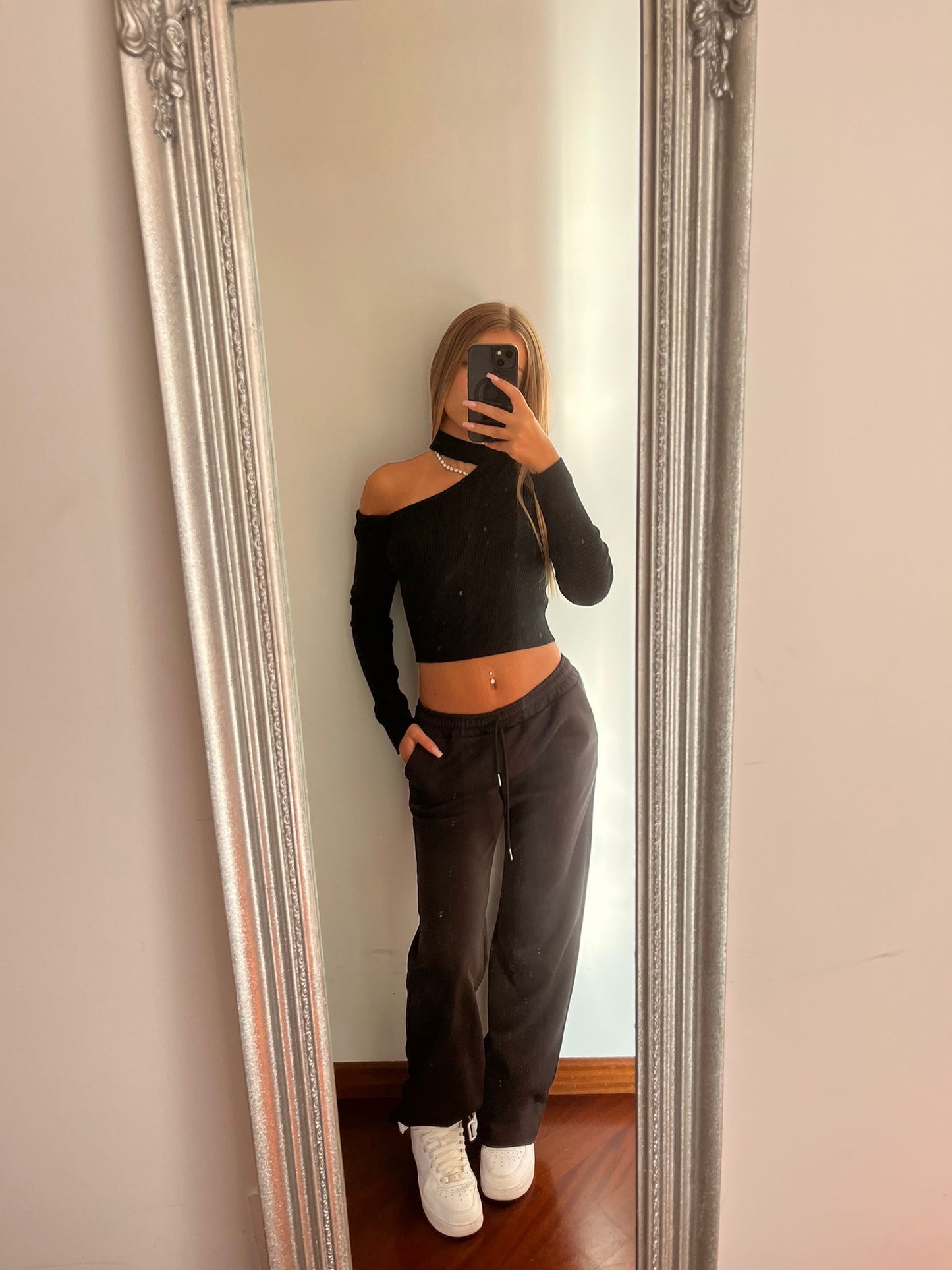 Maglioncino crop nero