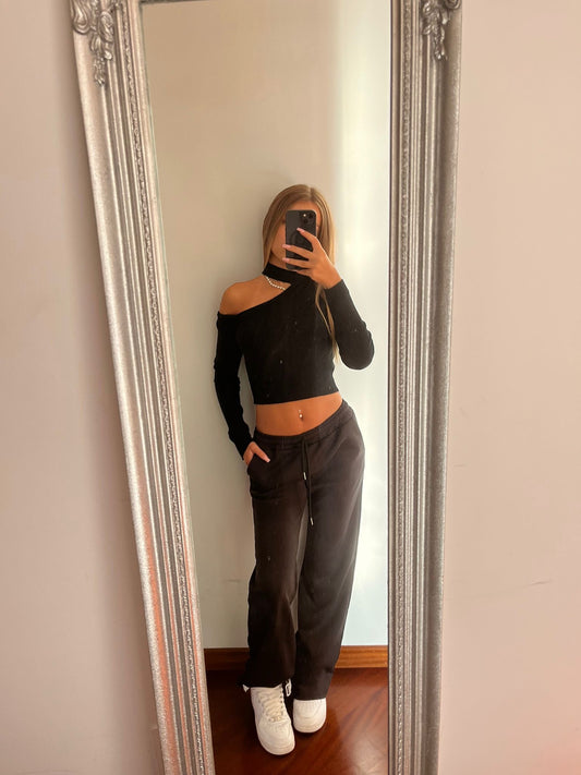 Maglioncino crop nero