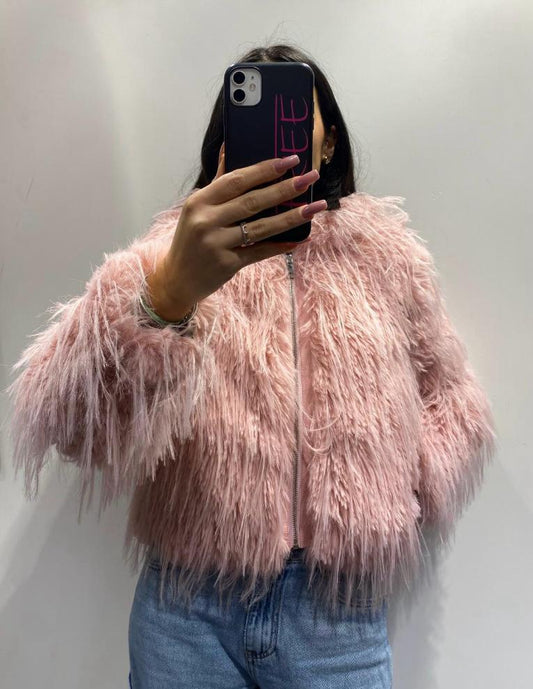 Pelliccia Mongolia rosa