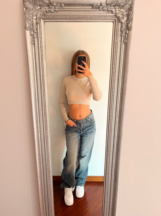 Maglioncino manica lunga beige