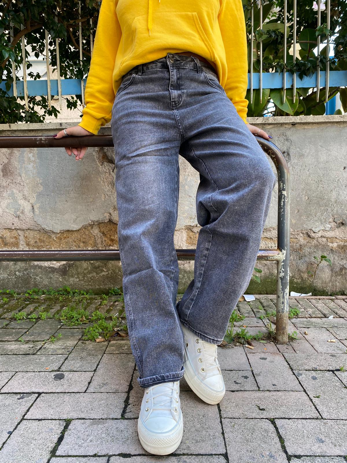 Jeans Straight leg grigio