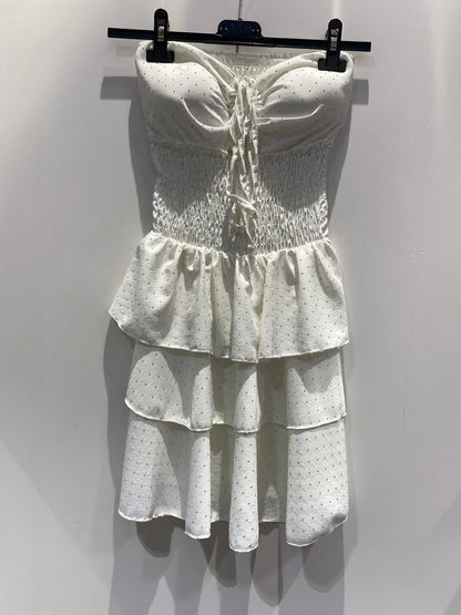 Minidress balze con strass