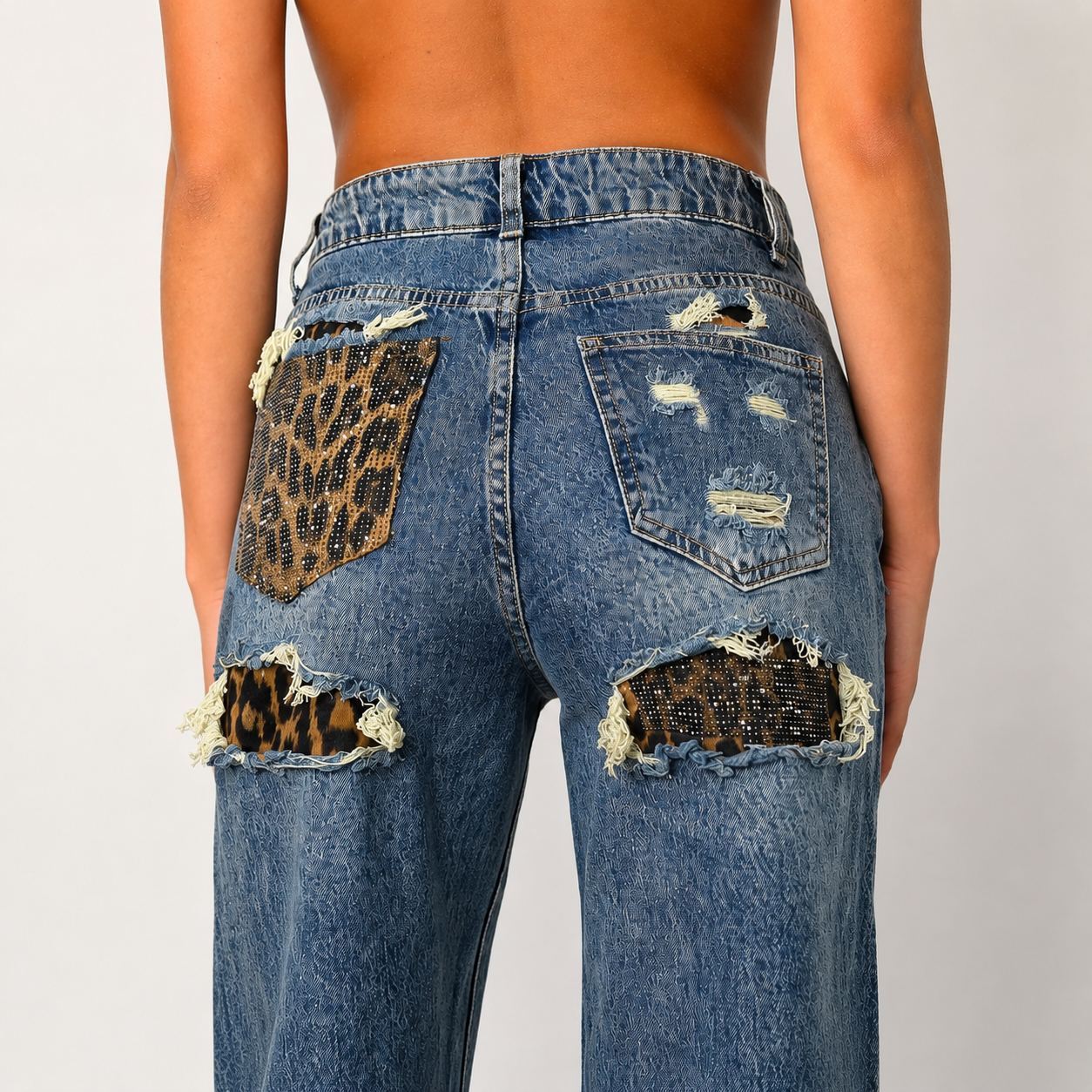 Jeans Barrel Galaxy Leopard