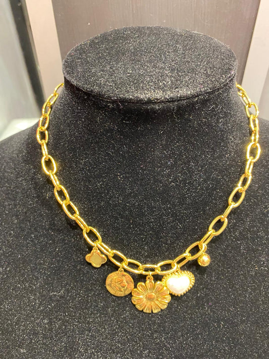 Collana oro charms