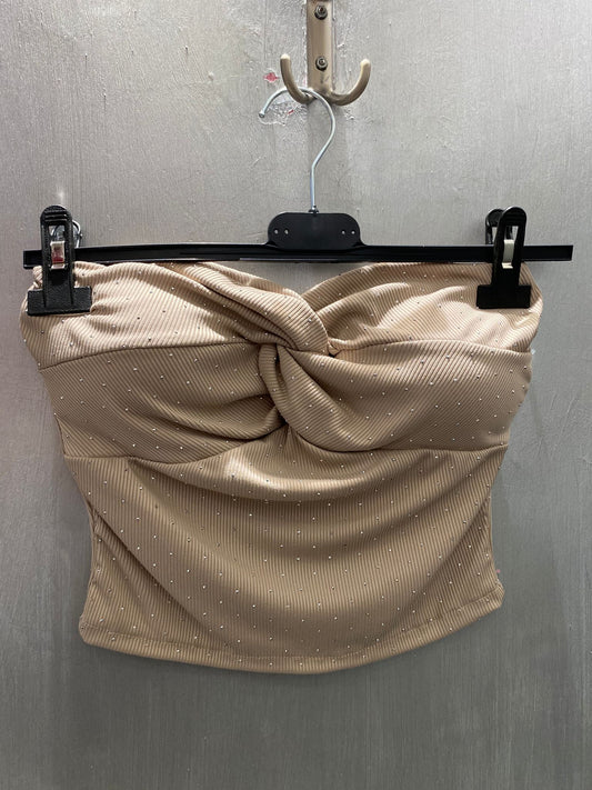 Top nodo jewels beige