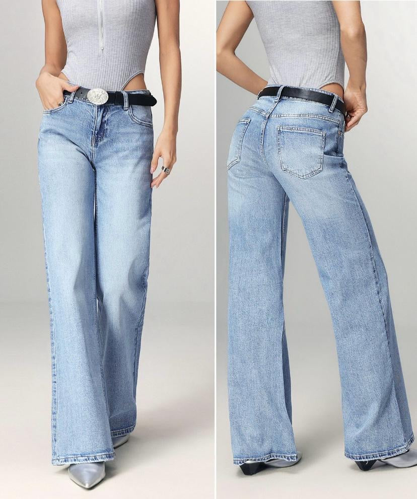 Wide leg vita bassa